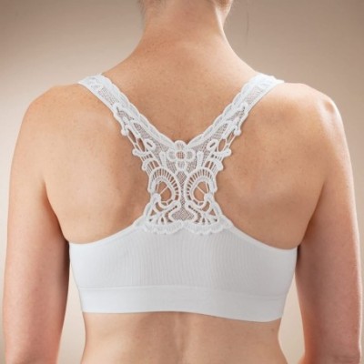 Bras Seamless Lace Racerback Bra - White - CH18CTWALLM