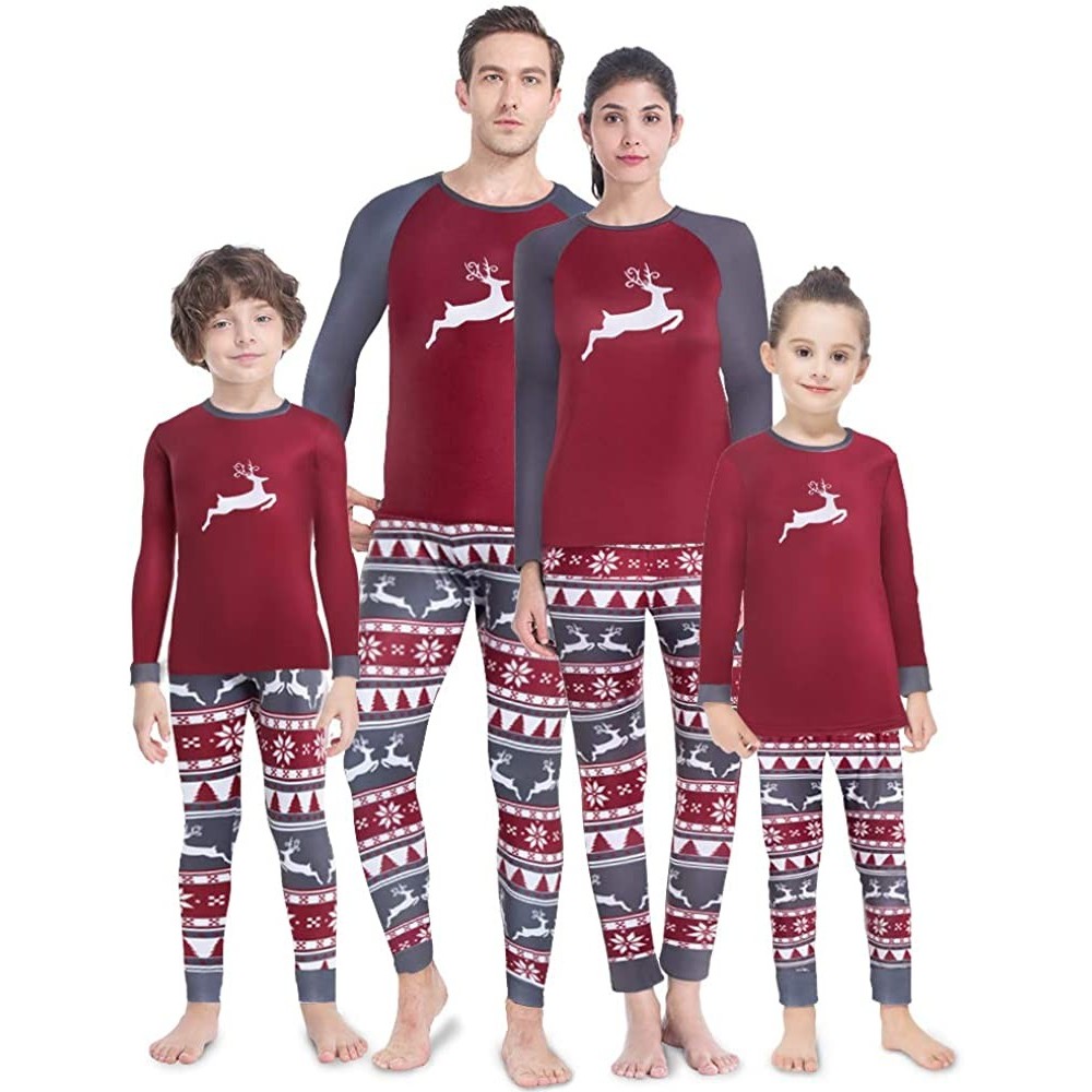 Thermal Underwear Family Christmas Pajamas Matching Set Fleece Lined Thermal Underwear - CQ18ZRS2WRY