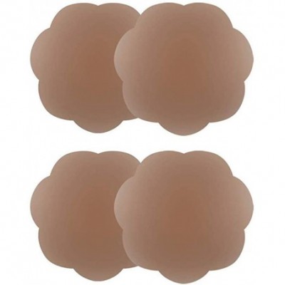 Accessories Nipplecovers Reusable Adhesive Silicone Breast Petals & Lift Pasties for Women - Brown(2 Pair Flower) - CM18HW7GA4O