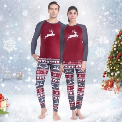 Thermal Underwear Family Christmas Pajamas Matching Set Fleece Lined Thermal Underwear - CQ18ZRS2WRY