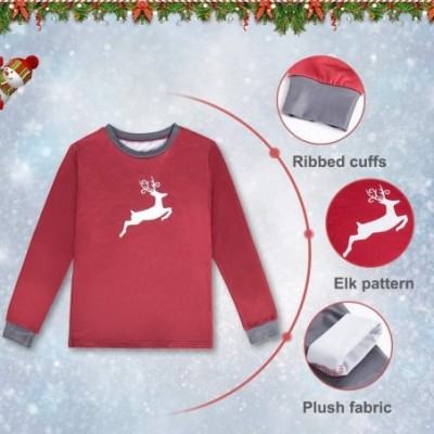 Thermal Underwear Family Christmas Pajamas Matching Set Fleece Lined Thermal Underwear - CQ18ZRS2WRY