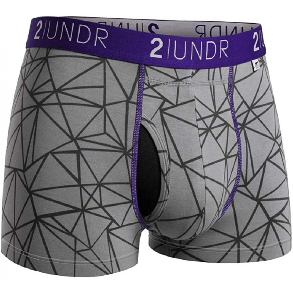 Boxer Briefs Mens Swing Shift 3" Boxer Trunk Underwear - Star Track - CC197EY6UWT