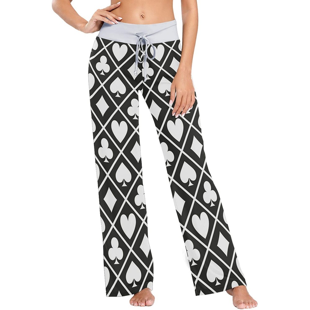 Bottoms Women Pajama Pants Sleepwear Comfy Casual Palazzo Lounge Pants Wide Leg - Color 10 - C9197QE8MYX