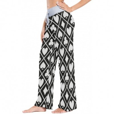 Bottoms Women Pajama Pants Sleepwear Comfy Casual Palazzo Lounge Pants Wide Leg - Color 10 - C9197QE8MYX