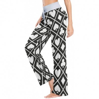 Bottoms Women Pajama Pants Sleepwear Comfy Casual Palazzo Lounge Pants Wide Leg - Color 10 - C9197QE8MYX