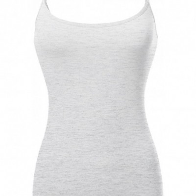 Camisoles & Tanks Women's Basic Solid Long Length Adjustable Spaghetti Strap Tank Top - Fwttk045 Oatmeal - CJ189NA67KG