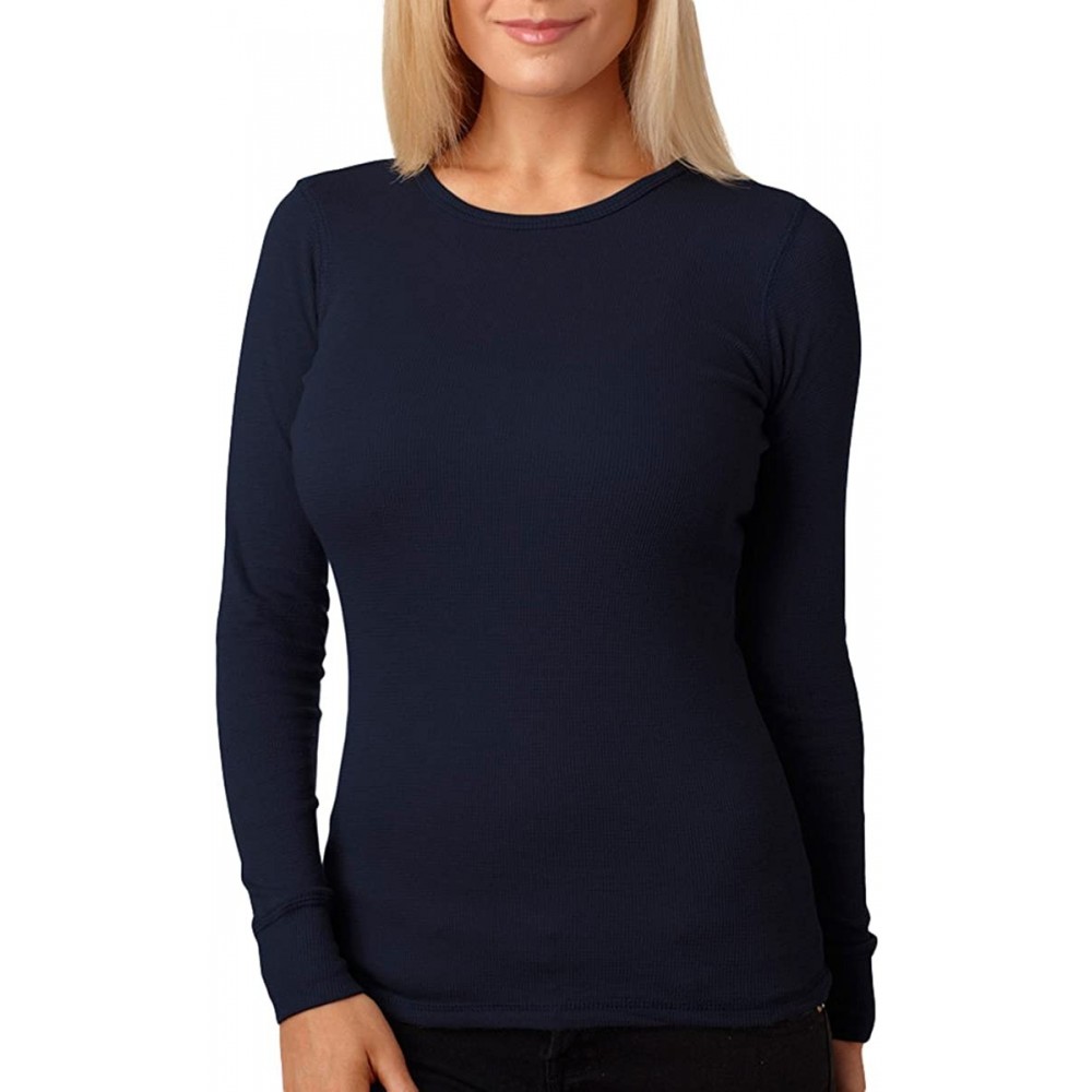 Thermal Underwear Women's Thermal T-Shirt - Midnight Navy - C711TUOWBKB