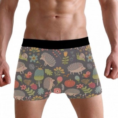 Boxer Briefs Men's Underwear Trunks Art Heart Boxer Briefs Covered Waistband Stretch Panties Boys Underpants Knickers - Click...