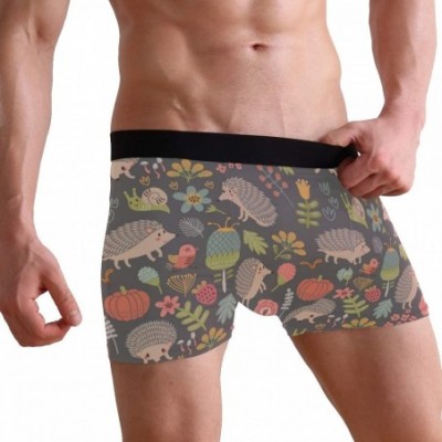 Boxer Briefs Men's Underwear Trunks Art Heart Boxer Briefs Covered Waistband Stretch Panties Boys Underpants Knickers - Click...