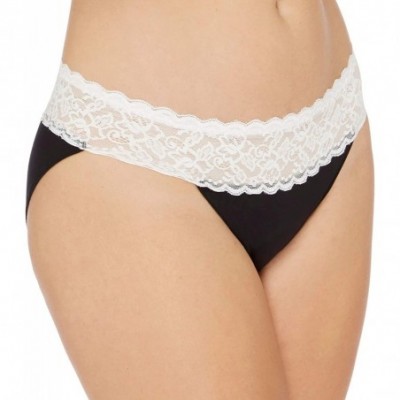 Panties Absorbent Bikini Lace Hip Period Panties | Women's Protective Underwear - 3 Pack (White Hip) - C818U0IM2Q0