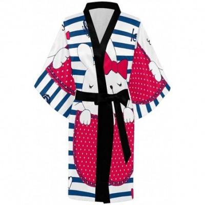 Robes Custom Cute Cartoon Sea Animal Women Kimono Robes Beach Cover Up for Parties Wedding (XS-2XL) - Multi 4 - CP194S42AGS