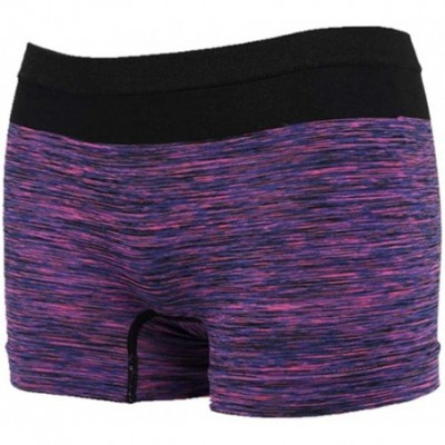 Panties Women's Seamless Boyshort Panties Copper Infused Underwear Nylon Stretch Boxer Briefs - Blue/Purple-4pcs - CK18U4LACHO