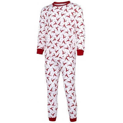 Sleep Sets Kids Baby Girls Boys Print Blouse Pants Family Pajamas Matching Christmas Set - Mom Red3 - CN18LS33ONG