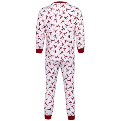 Sleep Sets Kids Baby Girls Boys Print Blouse Pants Family Pajamas Matching Christmas Set - Mom Red3 - CN18LS33ONG