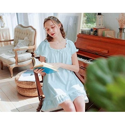 Nightgowns & Sleepshirts Women's Vintage Victorian Sleepwear Sleeveless/Short/Long Sleeve Sheer Nightgown Pajamas Nightwear L...