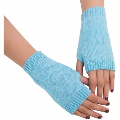 Tops Women Girl Knitted Arm Fingerless Warm Winter Gloves Soft Warm Mitten Hot Sale! - CF18LML0T87