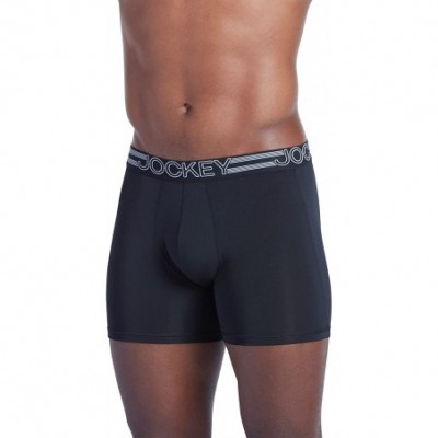 Boxer Briefs Men's Underwear Active Microfiber Boxer Brief - 3 Pack - Black - C519C5KNRE9