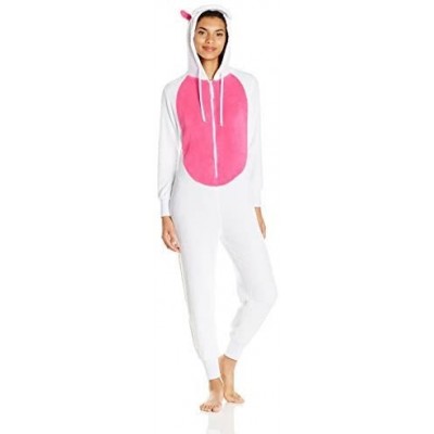 Robes Women's Plush Specialty Unicorn Onesie - White - CZ12N2HZDAZ