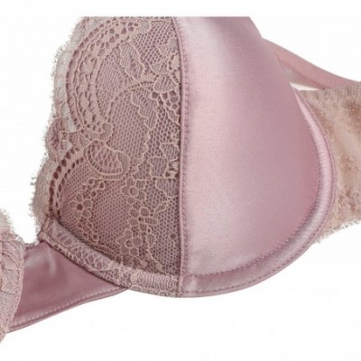 Bras Sexy Lace Push Up Bra Womens Padded Stain Demi Underwire Bra 32A-38DD - (Lace)champagne-2858 - C818EHRQCWY