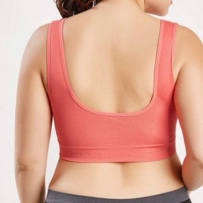 Thermal Underwear Tops for Women Fashion 2019-Women Pure Color Plus Size Ultra-Thin Large Bra Sports Bra Full Bra Cup Tops - ...