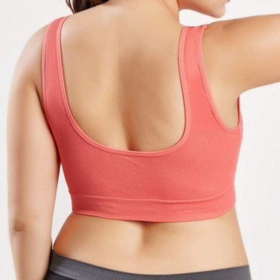 Thermal Underwear Tops for Women Fashion 2019-Women Pure Color Plus Size Ultra-Thin Large Bra Sports Bra Full Bra Cup Tops - ...