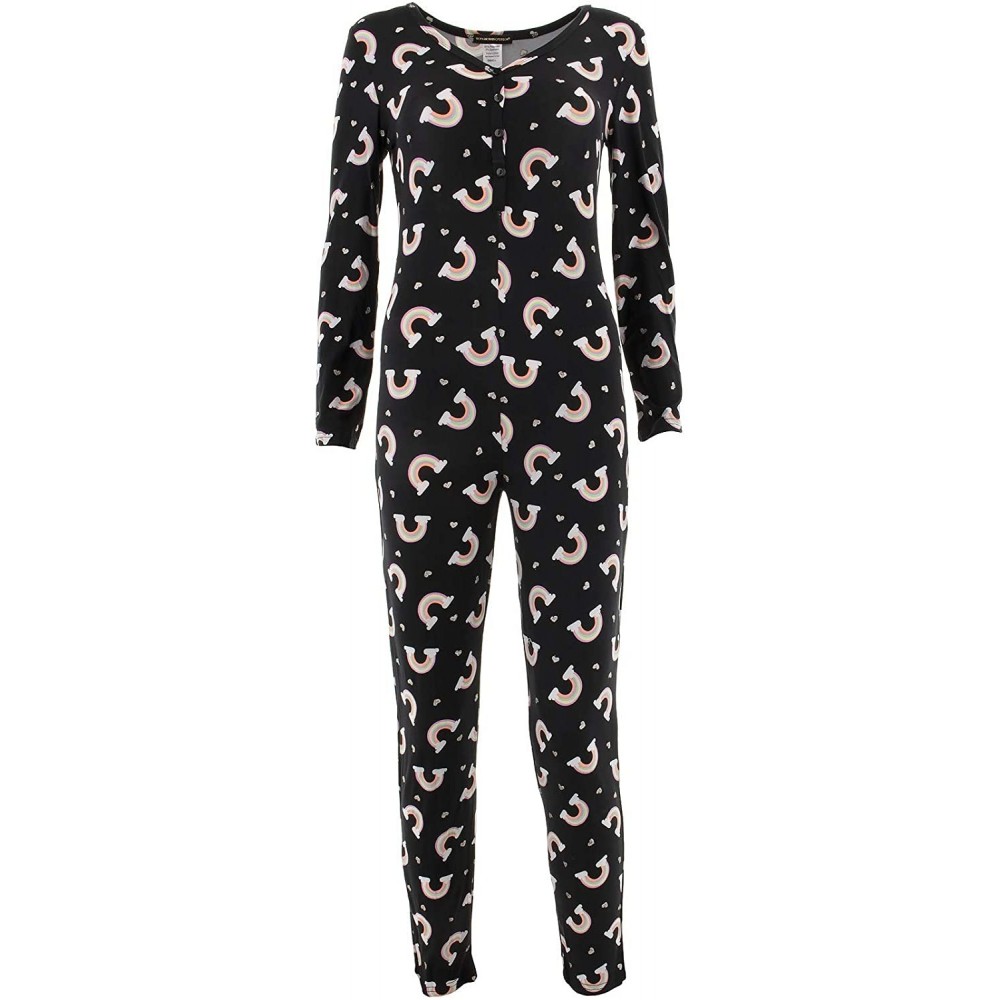 Sets Juniors Novelty One-Piece Pajamas - Ebony - CI18W2QS8HI