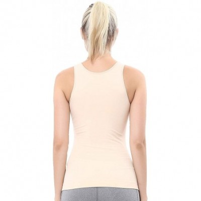 Shapewear Tank Tops for Women- Cami Shaper Compression Body Shapewear Slim Firm Tummy Control Camisole - Nude - C818RK0CGA3