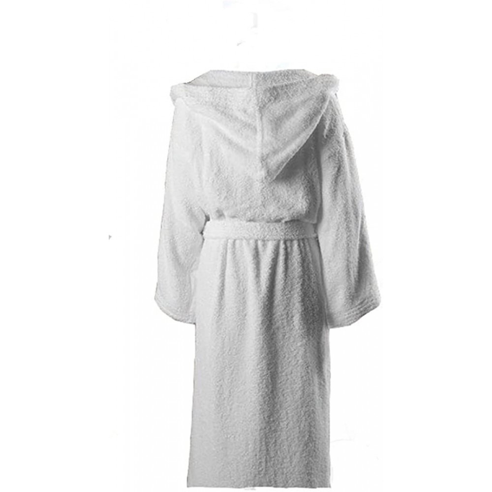 Robes Heavy 3LB Hooded Terry Cloth Bathrobe. Full Length 100% Turkish Cotton - Maroon - CH12O552B3D