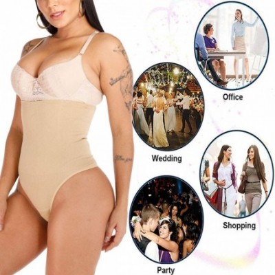 Shapewear Women Middle Waist Thong Shapewear Panty Waist Cincher Tummy Control Underwear - Nude(high Waist) - C018WZIISR2