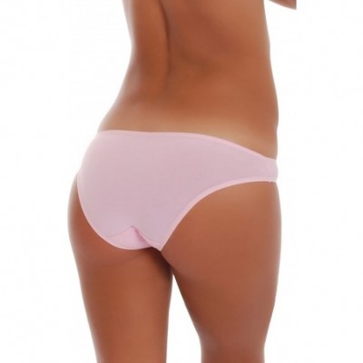 Panties 2-Pack Cotton Low Waist Bikini Panties - Made in EU 1027 - Pink - CV186YK5X6U