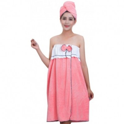 Robes Women Microfiber Bath Towel Sexy Bathrobe Beach Dress 55.1x27.6in (B-Pink- 27.6-55.1IN) - B-pink - CJ18AMNQDIG