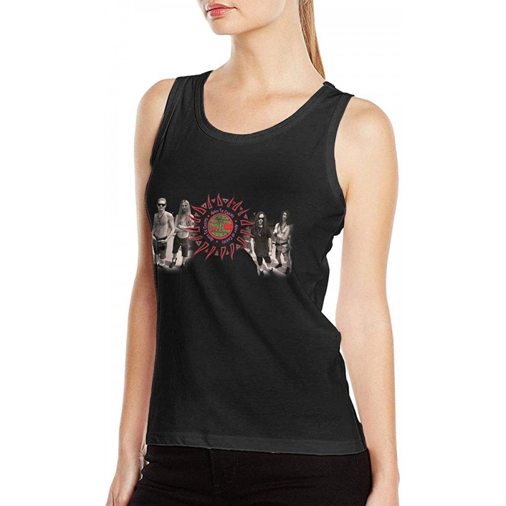 Camisoles & Tanks Alice in Chains Women Sexy Undershirts Classic Fashion Vest T-Shirt Black - Black - CB19DUDEUTD