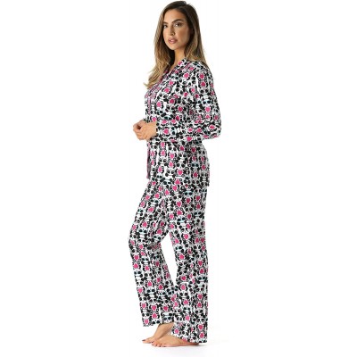 Sets Pajama Pant Set with Notch Collar - Cool Panda - C2184H76O58