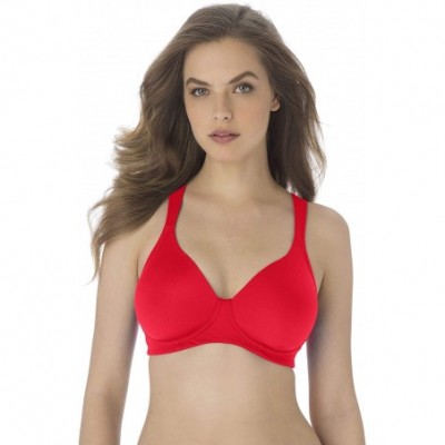 Bras Underwire Padded T-Shirt Bra Bra - Lipstick Red - C212MZ5Q5HK