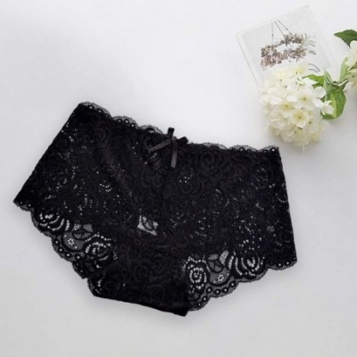 Panties Mesh Panties for Women Lingerie Lace Brief Underpant Sleepwear Underwear - 1-black - CO1953U4RU3