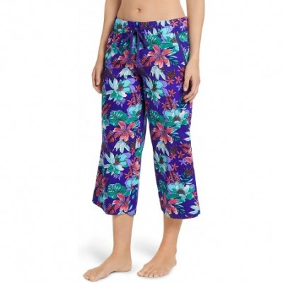 Bottoms Women's Sleepwear 100% Organic Cotton Capri - Tropical Escape - CB1983TOHW6