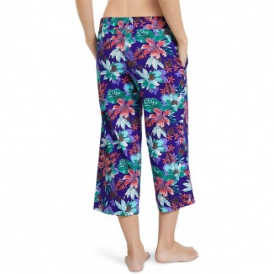 Bottoms Women's Sleepwear 100% Organic Cotton Capri - Tropical Escape - CB1983TOHW6