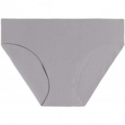 Panties Womens Raw-Cut Cotton Briefs - Grey - 6213 - Grey - CK19DO04Y6Q