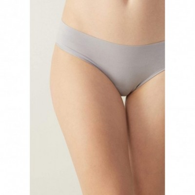 Panties Womens Raw-Cut Cotton Briefs - Grey - 6213 - Grey - CK19DO04Y6Q