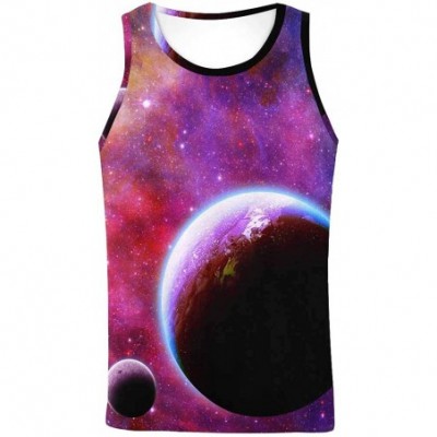 Undershirts Men's Muscle Gym Workout Training Sleeveless Tank Top Funny Llama - Multi2 - C919DCEWTLH