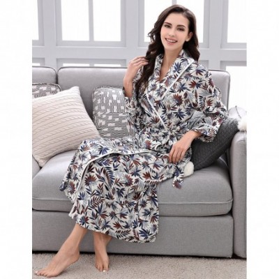 Robes Women's Cotton Sleepwear Pajama Bathrobe Size RHW2737 - Pattern 1 - CG187SEIYKM