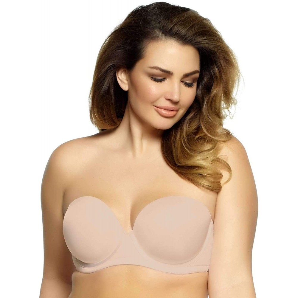 Bras Marvelous Full Support Strapless Bra Bra - Warm Nude - CC12ODKR7XR