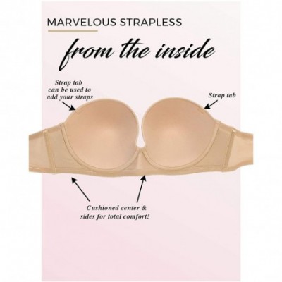 Bras Marvelous Full Support Strapless Bra Bra - Warm Nude - CC12ODKR7XR