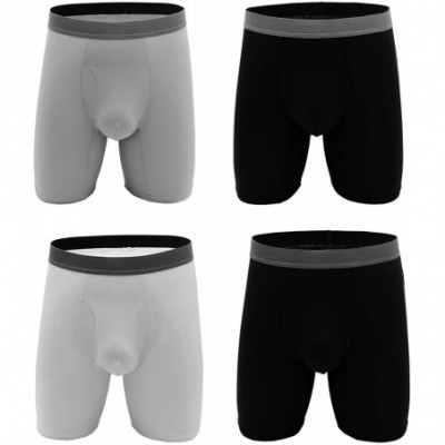 Boxer Briefs Men's Briefs Breathable Ice Silk Sports-Inspired Underwear Boxer Briefs B19-2 - 4-pack Mixed Color a - CG18SNIQGIR