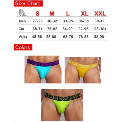 G-Strings & Thongs Modal Fabric Underwear Men's Low Waist Thong Soft Breathable Men's Thong-Golden_XXL_China - Golden - CO19D...