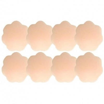 Accessories Nipple Covers 4 Pairs Petals Pasties Women Invisible Reusable NippleCovers Adhesive Silicone Nippleless Covers (4...