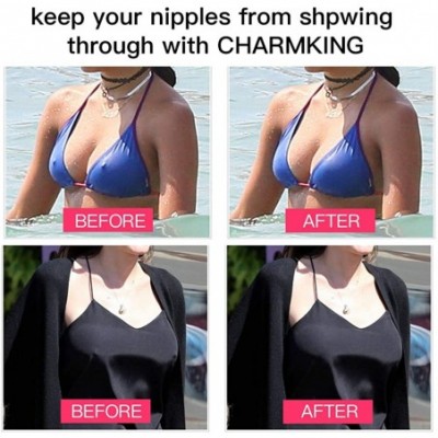 Accessories Nipple Covers 4 Pairs Petals Pasties Women Invisible Reusable NippleCovers Adhesive Silicone Nippleless Covers (4...