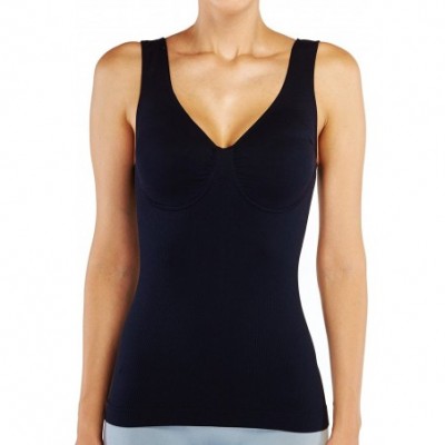 Shapewear Women's Seamless Shapewear Underwire Control Tank Top Camisole - Black - C2184Q6XZOC