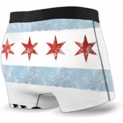 Boxer Briefs Men's Boxer Briefs Baseballs and Bat On American Flag Comfort Underwear for Men - Black9 - CB192AYERMI