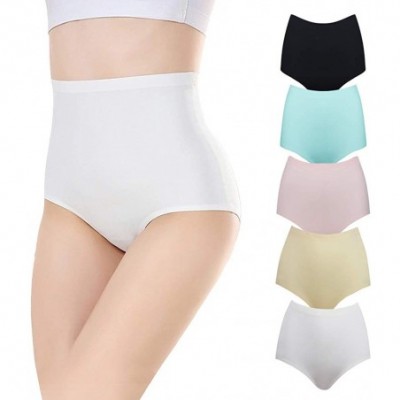 Panties No Show High Waist Briefs Underwear for Women Seamless Panties Multi Pack - Multicoloured - CD18KNZS7LO